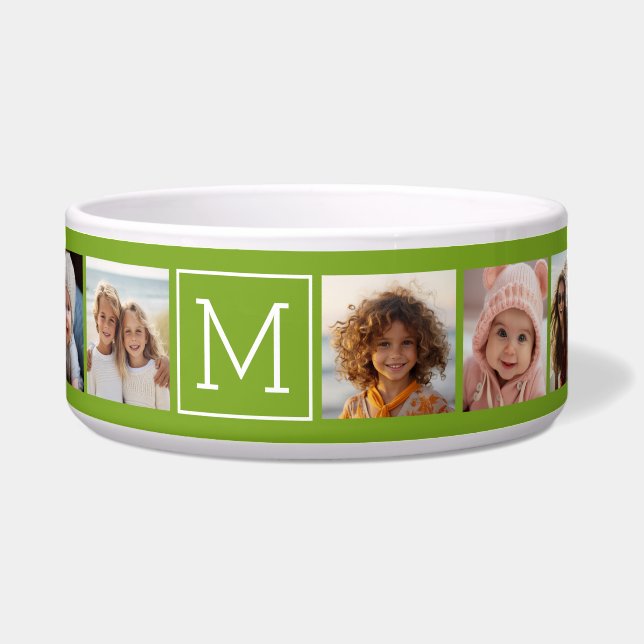 Create Your Own Instagram Photo Collage Lime Bowl (Front)