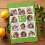 Create Your Own Instagram Photo Collage Lime Kitchen Towel<br><div class="desc">Use up to 11 square or selfie phone photos to create a unique and personal gift. Or you can keep the hipster puppy and make a trendy keepsake. If you need to adjust the pictures,  click on the customize tool to make changes.</div>