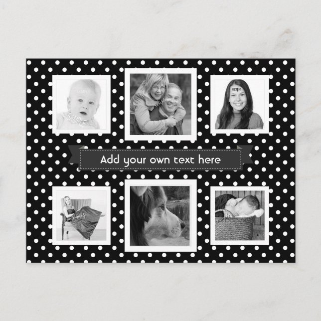 Create Your Own Instagram Photo Collage Postcard (Front)