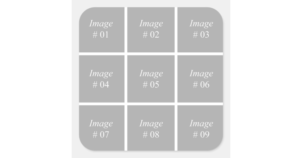 Create your own Instagram photo collection Square Sticker Zazzle