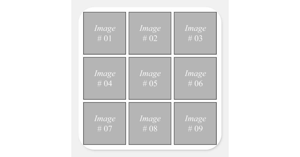 Create your own Instagram photo collection Square Sticker Zazzle