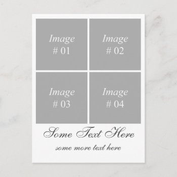 Create Your Own Instagram Photo Collection & Text Postcard by svetitemplate at Zazzle