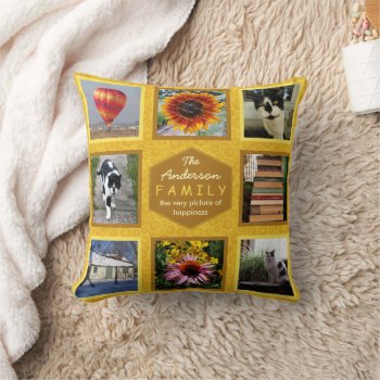 Create Your Own Instagram Photo Family Name Honey Throw Pillow by PictureCollage at Zazzle