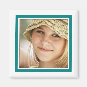 Create Your Own Instagram Photo Frame Simple Teal Magnet