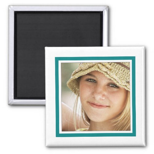 Create Your Own Instagram Photo Frame Simple Teal Magnet
