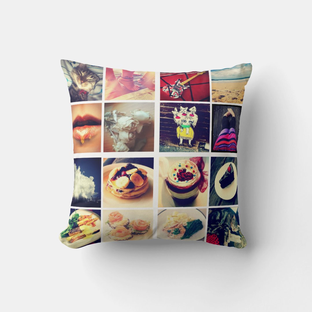 Create Your Own Instagram Throw Pillow Zazzle