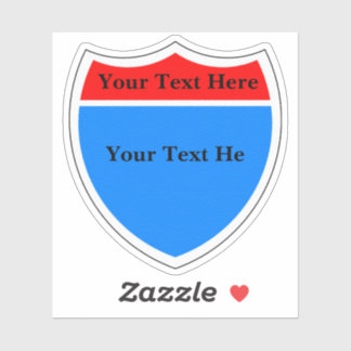 Create Your Own Interstate Highway Sign Sticker