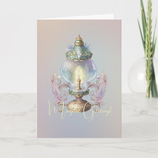 Create Your Own Intricate Fairy Lamp Card (Front)