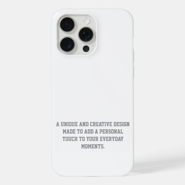 Create Your Own iPhone 15 Pro Max Case (Back)