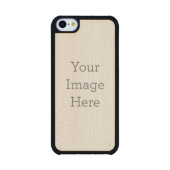 Apple iPhone 5c Slim Maple Wood Case (Back)