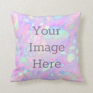 Create Your Own Iridescent Abstract Faux Foil Throw Pillow