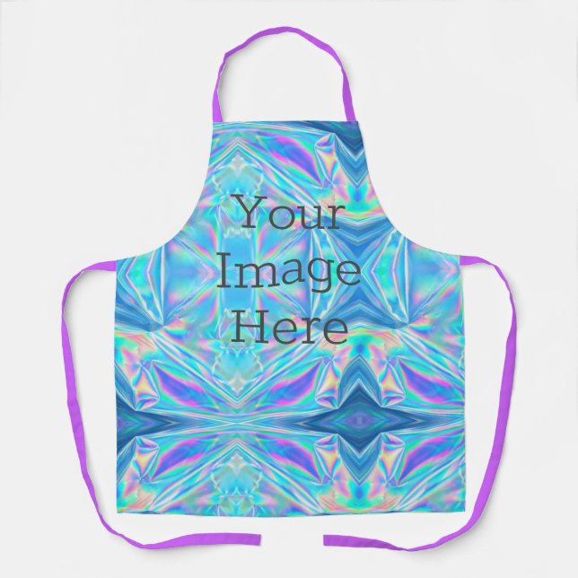 Create Your Own Iridescent Abstract Faux Metallic Apron (Front)