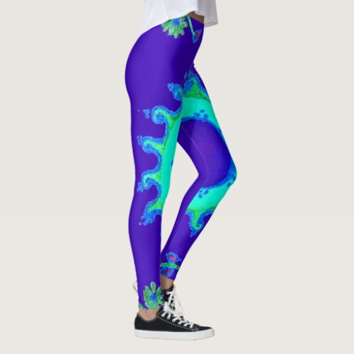 Create your own Iridescent blue Clothing Pattern Leggings