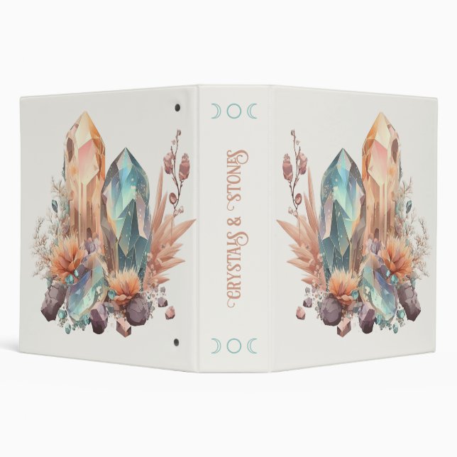 Create Your Own Iridescent Crystals 3 Ring Binder (Background)