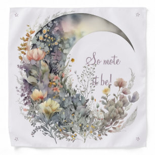 Create Your Own Iridescent Floral Crescent Moon Bandana