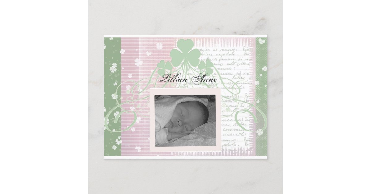 Create your own Irish Baby Announcements Zazzle
