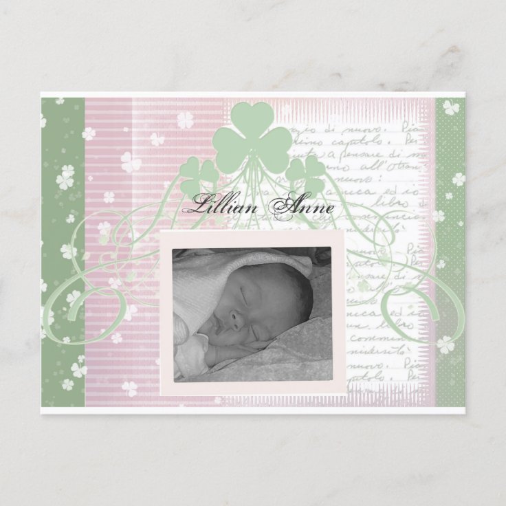 Create your own Irish Baby Announcements Zazzle
