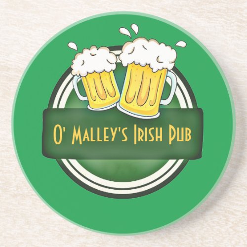Create Your Own Irish Pub Logo Drink Coaster