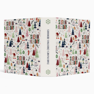 Create Your Own Ivory Sleigh All Day Gnomes 3 Ring Binder