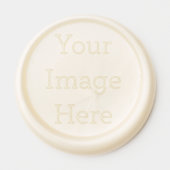 Wax Seals - 1" Diameter Sticker, Color:Ivory White (Front)