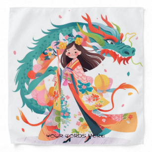 Create Your Own Jade Chinese Dragon Girl Bandana