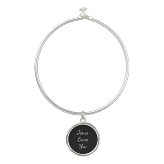 Create Your Own Jesus Loves You Bangle Bracelet