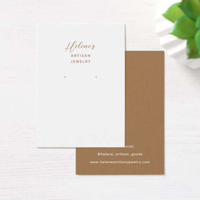 Create your own Jewelry Earring Display Cards (Desk)