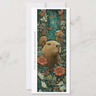 Create Your Own Jungle Capybaras Bookmark Card