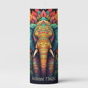 Create Your Own Jungle Elephant Totem Pillar Candle