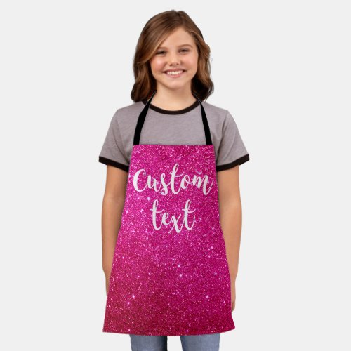 Create Your Own Junior Glitter  Personalized Kids Apron