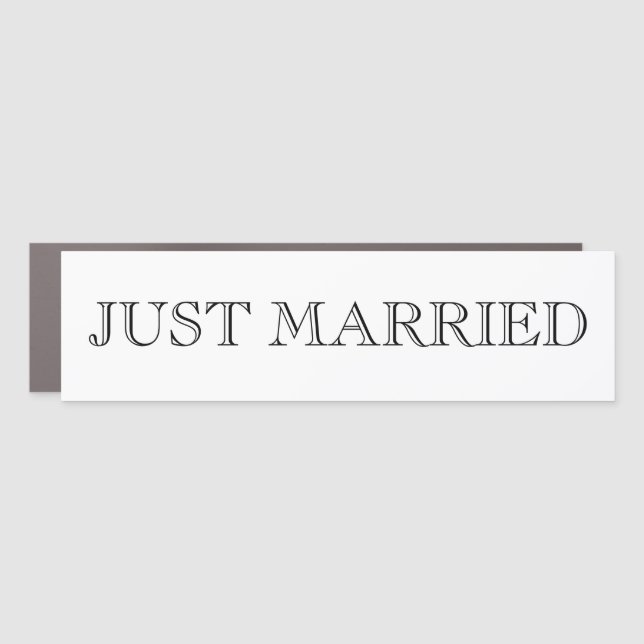 Create Your Own Just Married Car Magnet (Front)