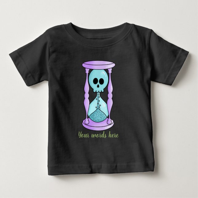 Create Your Own Kawaii Skull Hourglass Baby T-Shirt (Front)