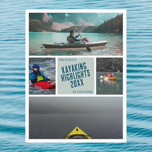 Create your own kayak kayaking highlights photo postcard (Creator Uploaded)