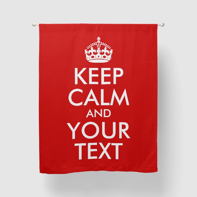 Create Your Own Keep Calm and Your Text Blackout Curtains (Front)