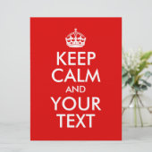 Create Your Own Keep Calm and Your Text Invitation (Standing Front)