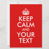 Create Your Own Keep Calm and Your Text Invitation (Front)