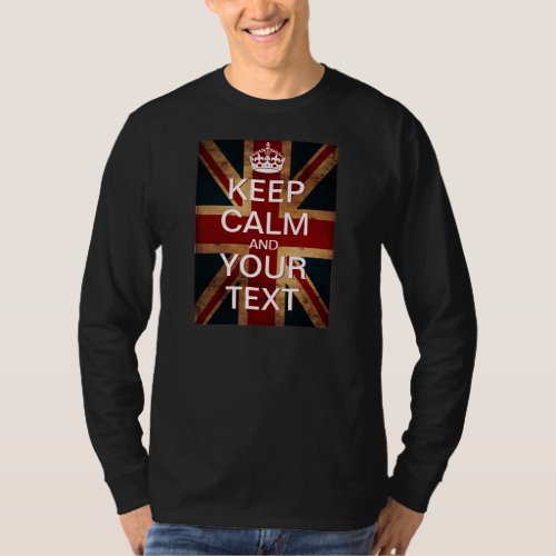 Create Your Own Keep Calm  Carry On Union Jack T_Shirt