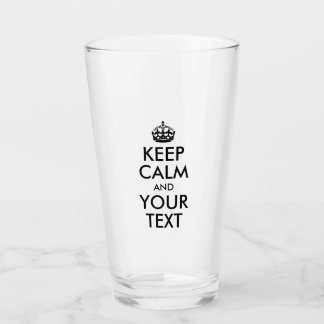 Create Your Own Keep Calm Text Glass
