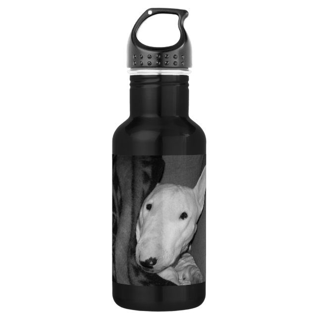 Create Your Own Keepsake-English BT-Snuggled-BW Water Bottle (Front)