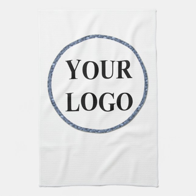 Create Your Own Keepsake Farmhouse Black White Kitchen Towel (Vertical)