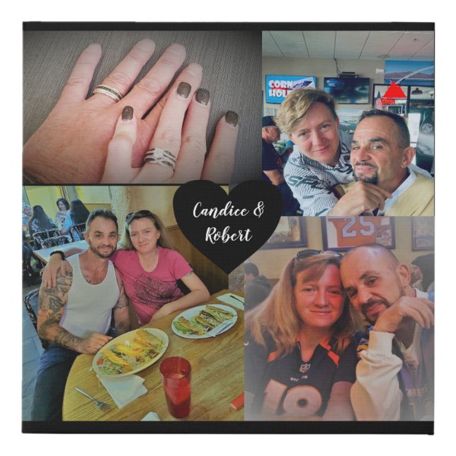 Create Your Own Keepsake Photo Collage   Faux Canvas Print (Front)