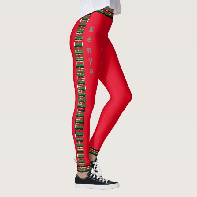 Create your Own Kenya Athletic Sports  Runner Leggings (Right)