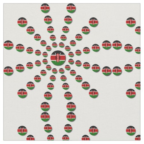 Create Your Own Kenya Polka Dot Black Red Green Fabric