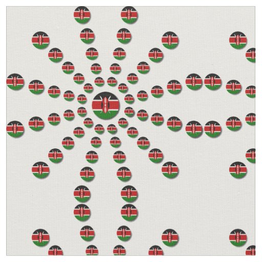 Create Your Own Kenya Polka Dot Black Red Green Fabric