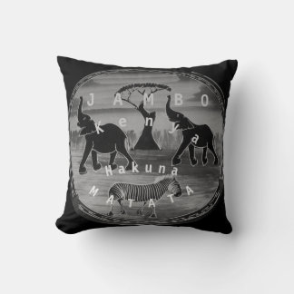 Create Your Own Kenya Tourism Travel Safari Throw Pillow