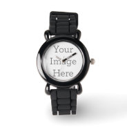 Create Your Own Kids Black Silicone Watch at Zazzle