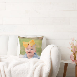 Create Your Own  Kids Children Baby Photo Throw Pillow