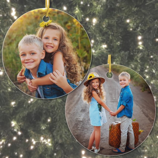 Create Your Own Kids Photo Christmas Ceramic Ornament (Create Your Own Kids Photo Christmas Ceramic Ornament)