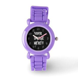 Create Your Own Kid's Red Glitter Strap Watch
