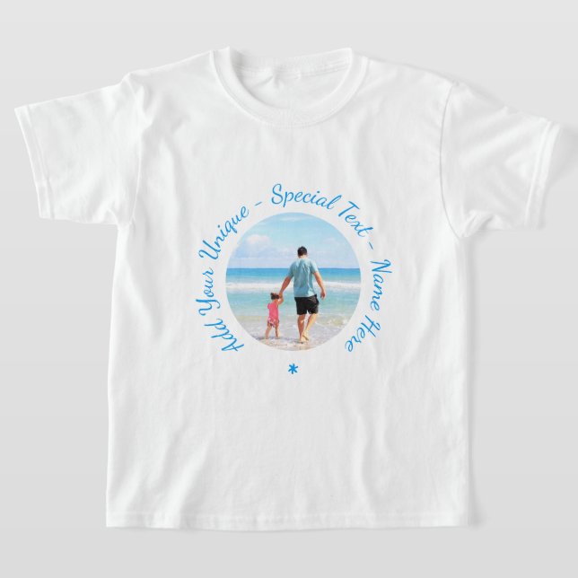 Create Your Own Kids T-Shirt Gift Personalize Text (Laydown)